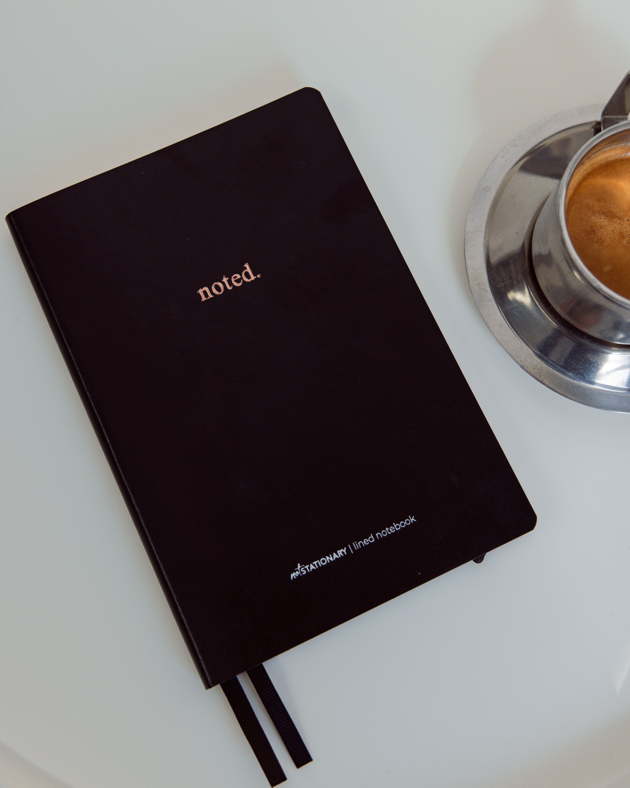 Lined Vegan Leather Boxed Notebook