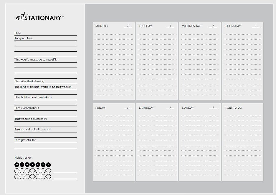 Weekly Planner Printable — Free Download