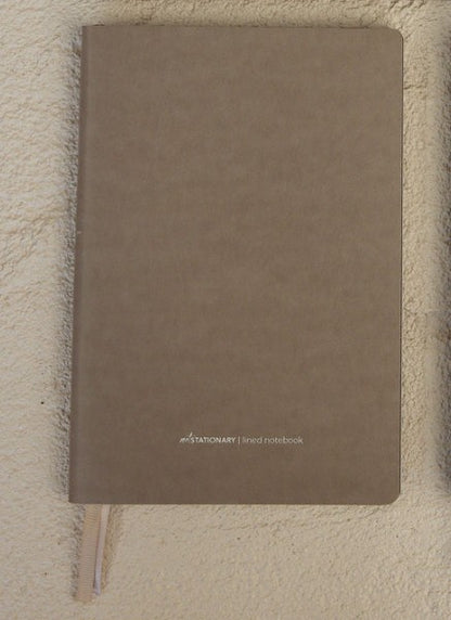 Boxed Lined Vegan Leather Notebook